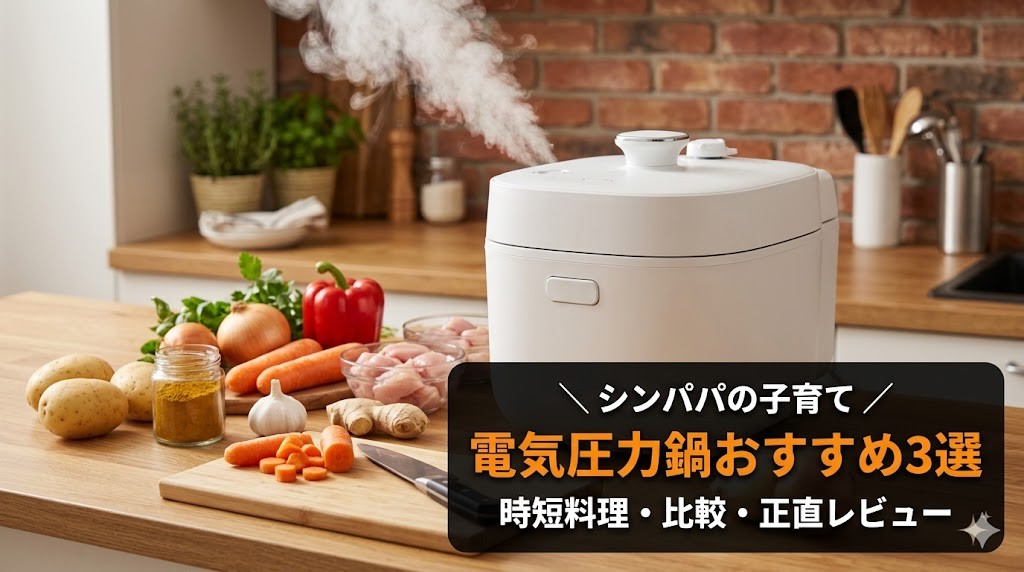 電気圧力鍋おすすめ3選 シンパパの時短料理レビュー