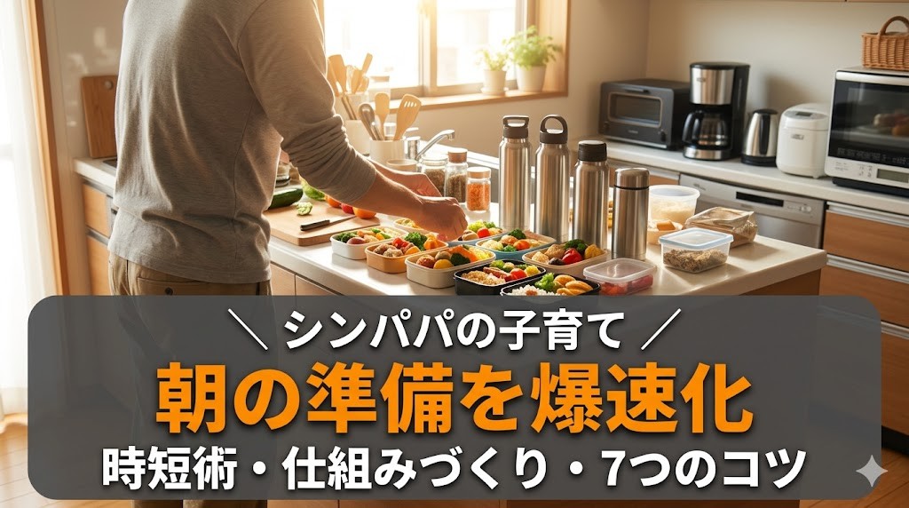 シンパパの朝の準備を爆速化するアイキャッチ画像