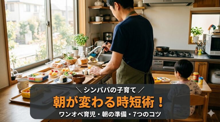 ワンオペ育児の朝の時短テクニック アイキャッチ画像