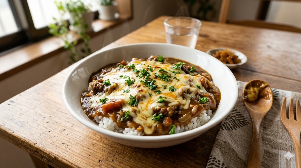 チーズカレー丼 - とろけるチーズのカレーライス