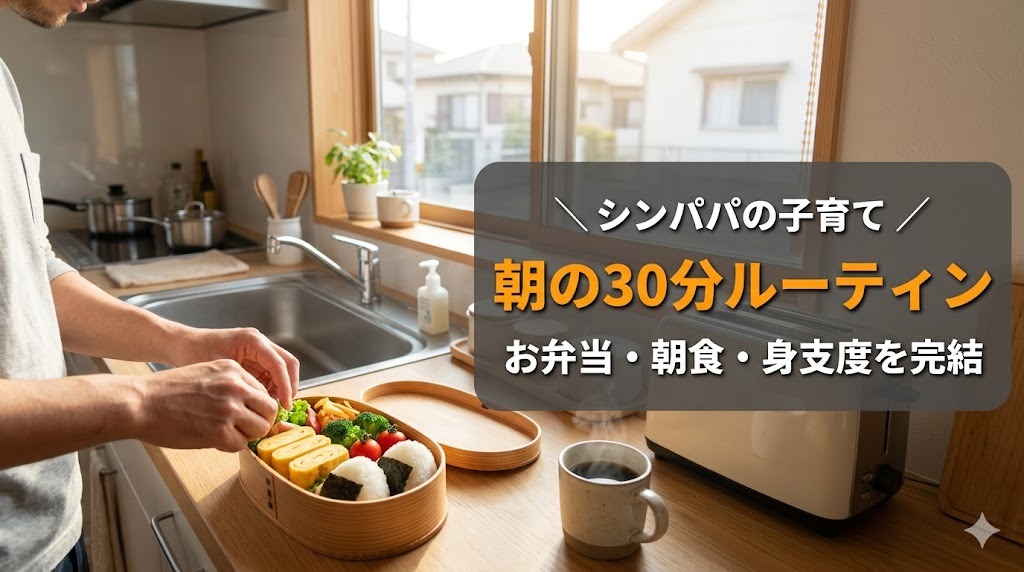 シンパパの朝30分ルーティン アイキャッチ
