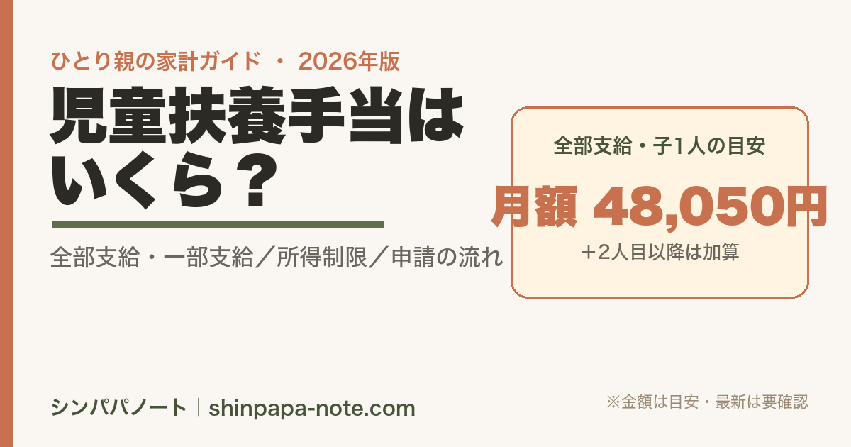 児童扶養手当の金額・所得制限・申請ガイド